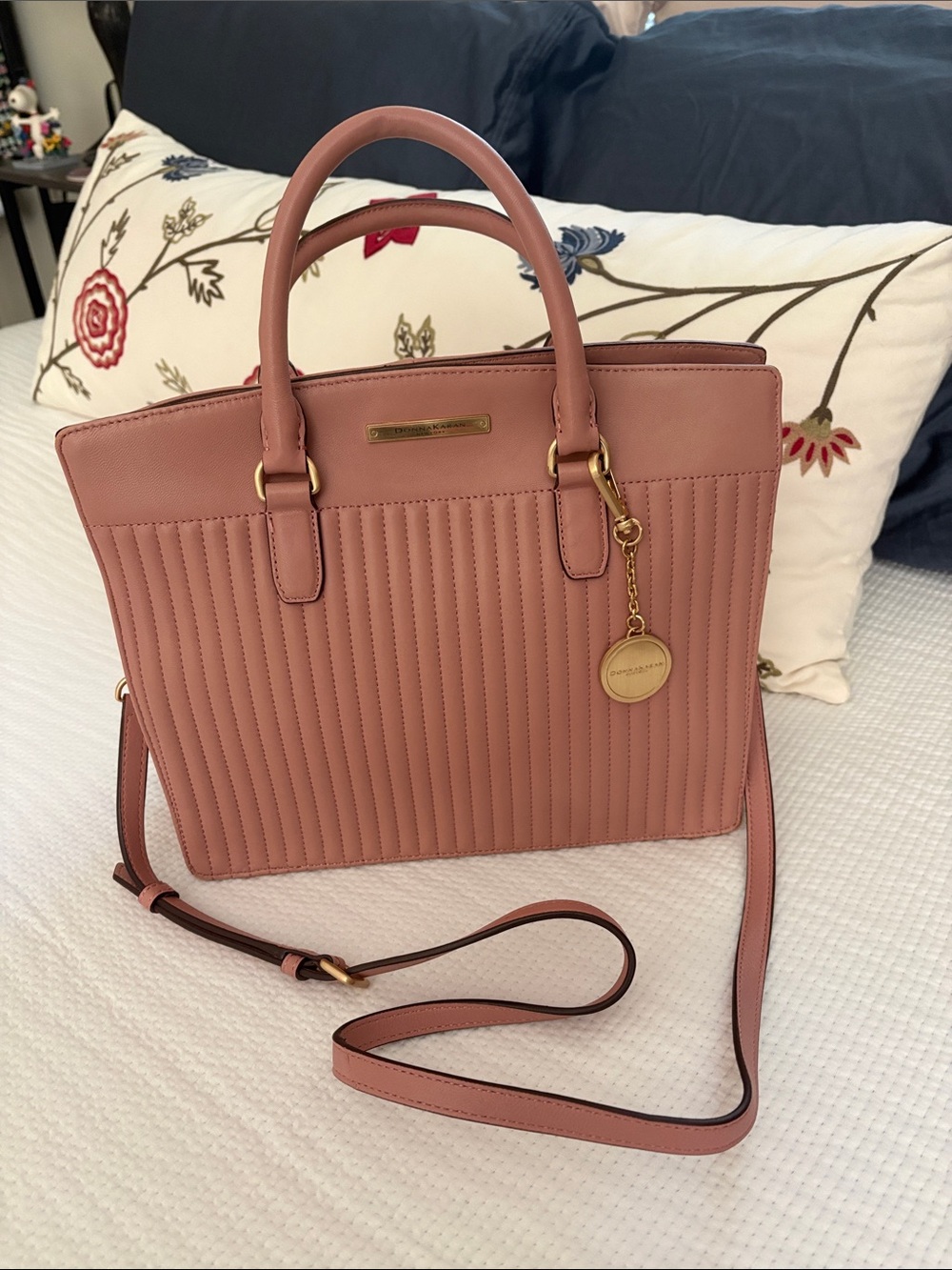 Donna Karan Rose Quilted Top-Handle Satchel